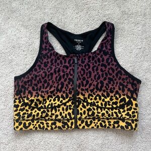 Torrid Active Pink and Black Leopard Print Top
